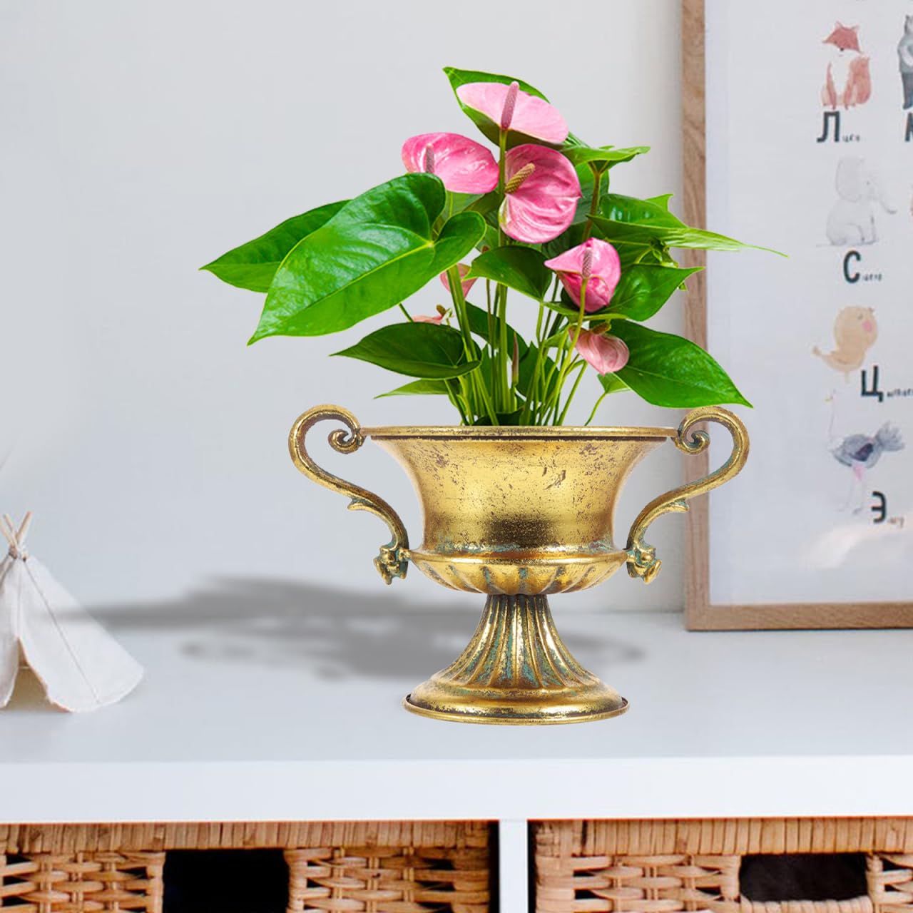 Amazon.co.jp: アンティーク 骨壷 プランター ペデスタル 花瓶